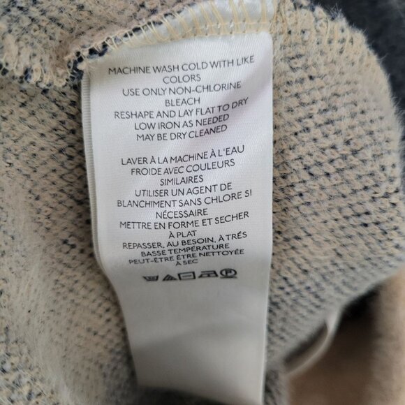 Anthropologie Diagonal Striped Midi Sweater Skirt Womens Size M Beige Gray - Picture 5 of 6